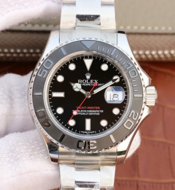 Rolex Yacht-Master 116622 EW Black Dial SS Bracelet A3135