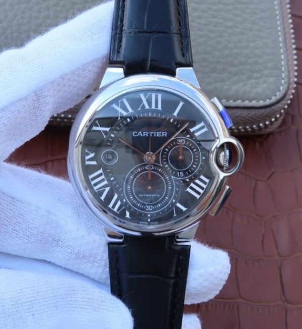 Cartier Ballon Bleu De Cartier Chrono SS Black Dial A8101