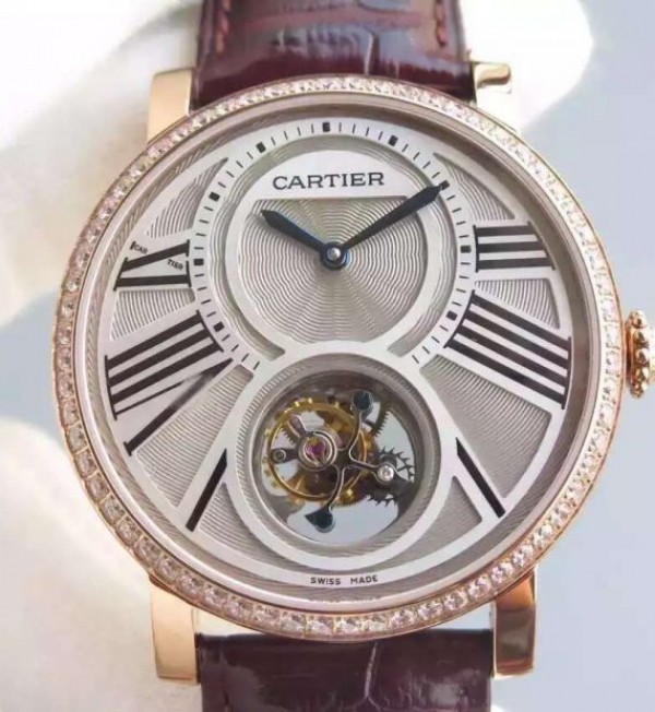 Cartier Rotonde De Cartier Tourbillon RG Diamonds Bezel