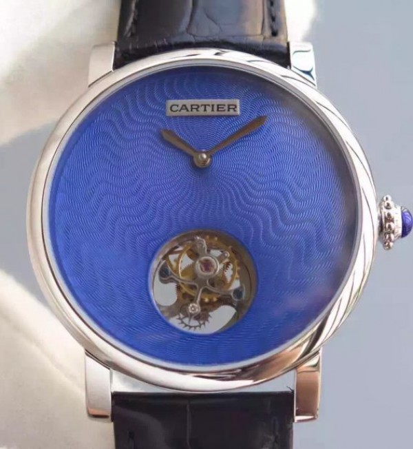 Cartier Rotonde De Cartier Tourbillon SS Blue Dial