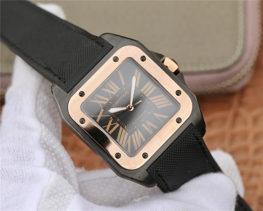 Cartier Santos 100  Pink Gold  - 1:1 Superclone