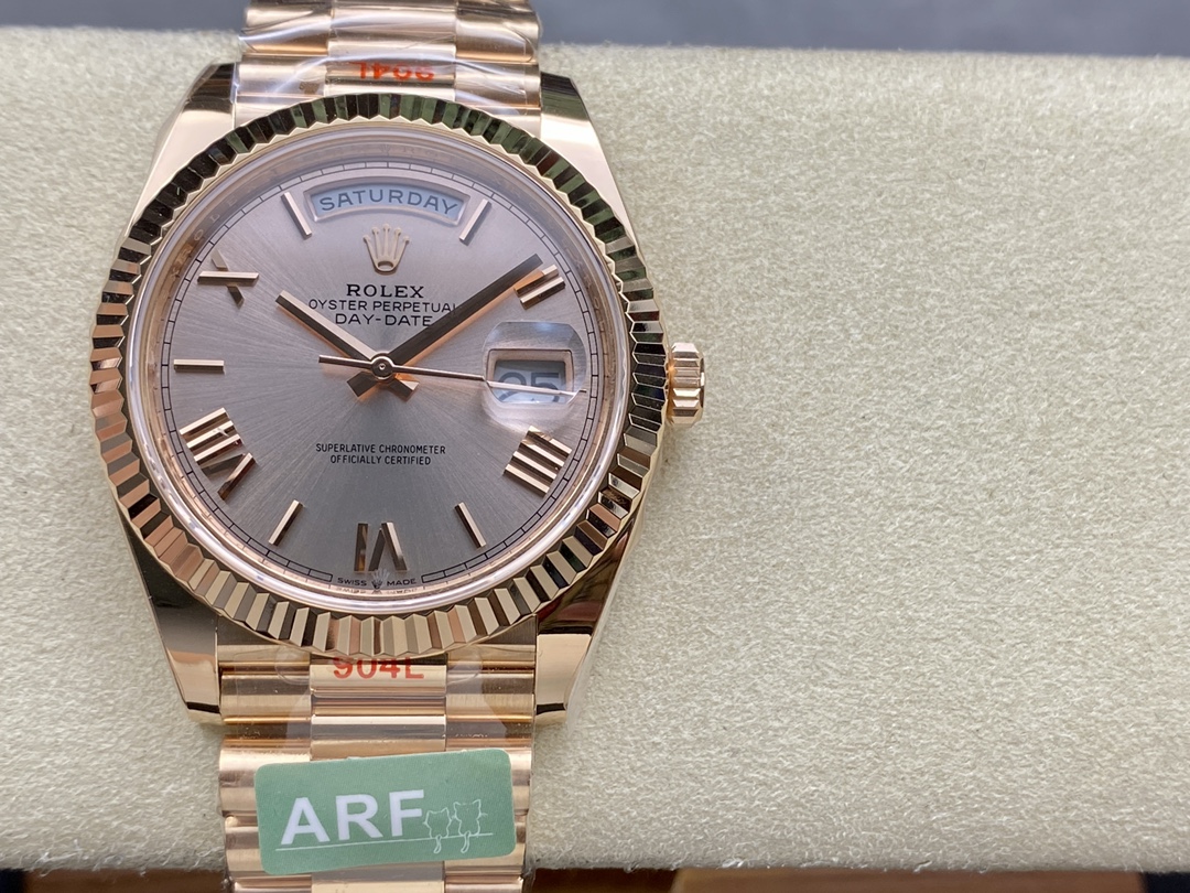 Rolex Day-Date 40mm 228235 Sundust Roman Dial Everose President