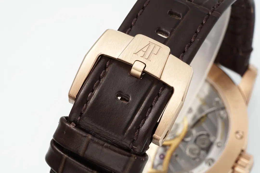 watch Audemars Piguet CODE 11.59 Blue Dial Three-Hand Automatic Watch   41mm Rose Gold Case with Brown Leather Strap - gallery