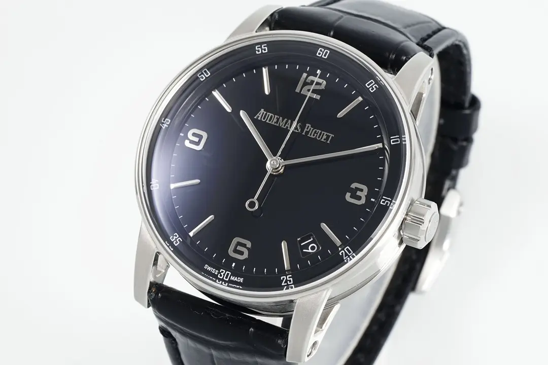 watch Audemars Piguet CODE 11.59 Blue Dial Three-Hand Automatic Watch   41mm Stainless Steel Case with Black Leather Strap - gallery