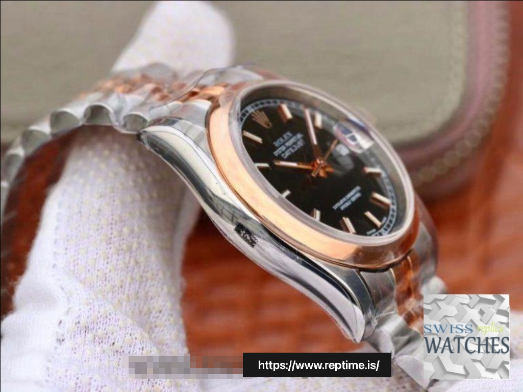 ROLEX DATEJUST BLACK DIAL STAINLESS STEEL 36MM SWISS REPLICA 126201.1 - gallery