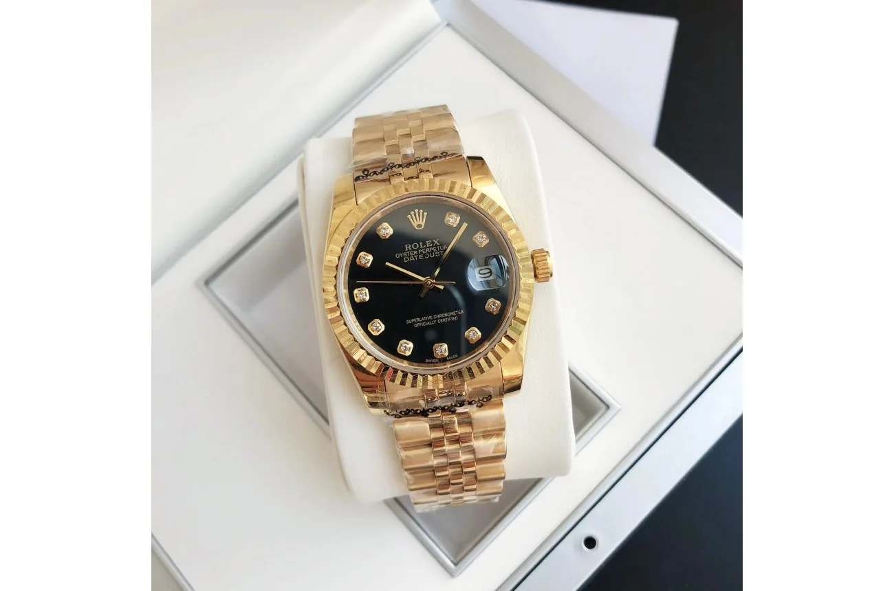 Couple Watches Rolex Datejust 36/28mm RG/RG Jub Black/Dial - gallery
