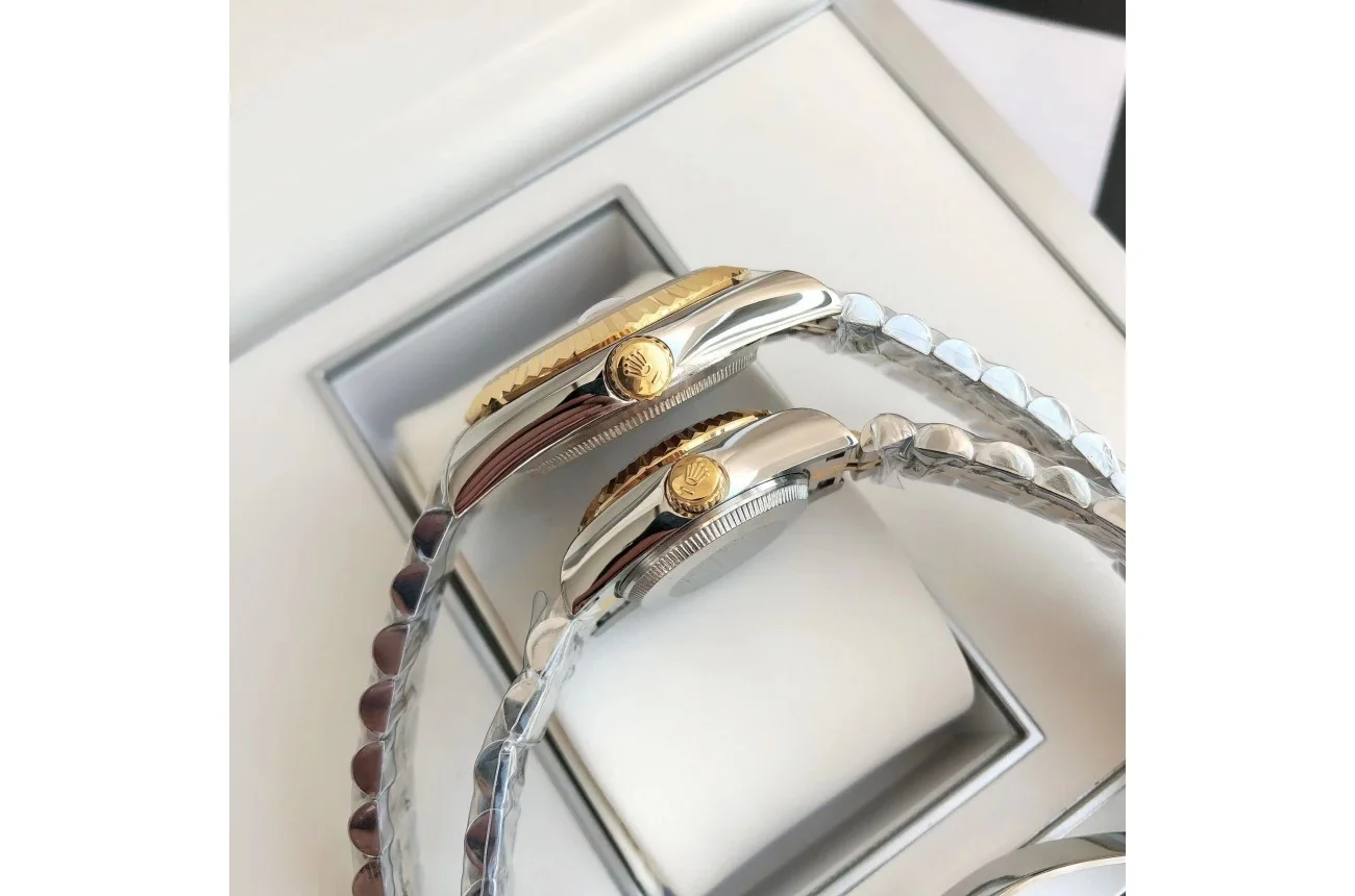 Couple Watches Rolex Datejust 36/28mm RG/SS Jub Gold/Dial - gallery