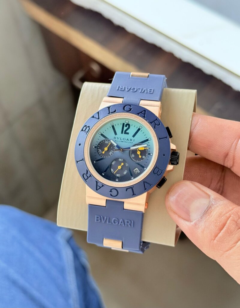 Bvlgari Aluminium Chronograph in Blue