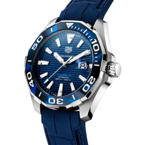 TAG Heuer Aquaracer Men Automatic Blue Rubber Watch WAY201P.FT6178 - gallery
