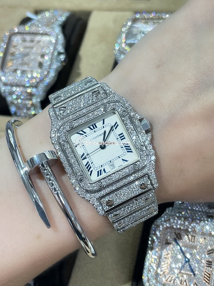 Cartier Santos Galbee Womens watch Quartz Steel 98790