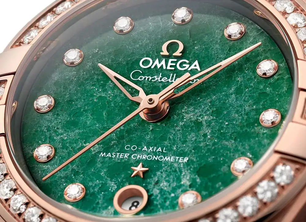 Omega Constellation Women Automatic Green Leather Watch O13128292099001 - gallery