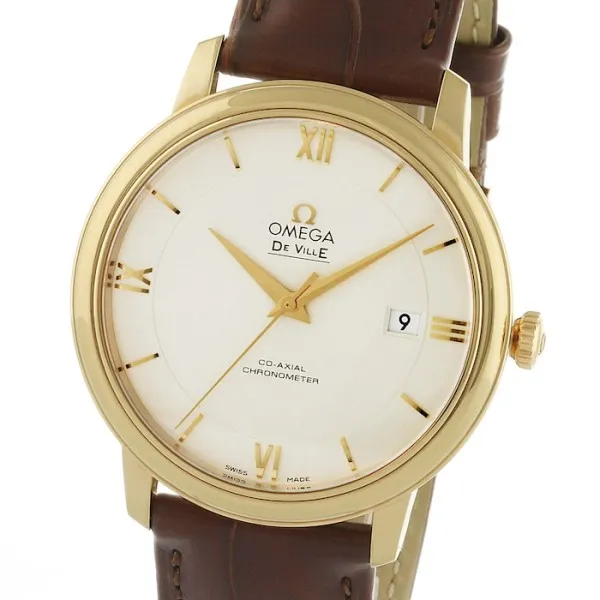 Omega De Ville Men Automatic Silver Leather Watch O42453402002001 - gallery