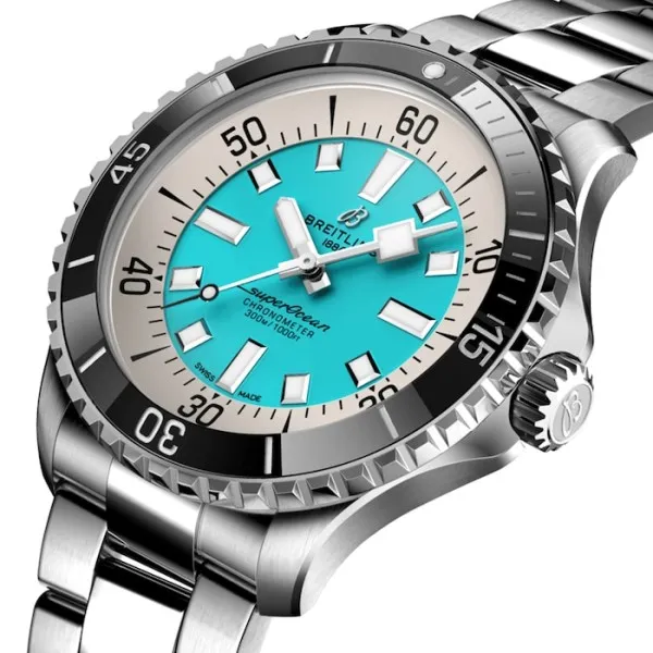 Breitling Superocean Men Automatic Turquoise Stainless Steel Watch A17376211L2A1 - gallery
