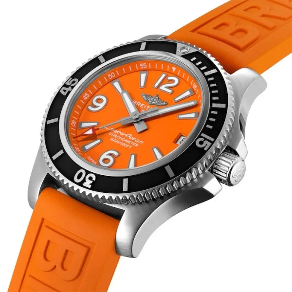 Breitling Superocean Women Automatic Orange Rubber Watch A17316D71O1S1 - gallery