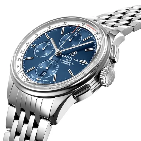 Breitling Premier Men Automatic Blue Stainless Steel Watch A13315351C1A1 - gallery