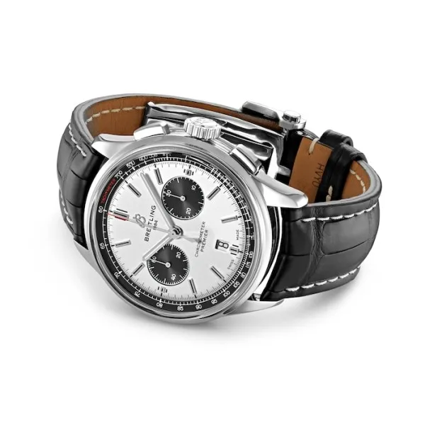 Breitling Premier Men Automatic Black Crocodile Watch AB0118221G1P1 - gallery