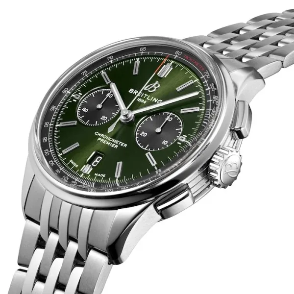 Breitling Premier Men Automatic Green Stainless Steel Watch AB0118221L1A1 - gallery