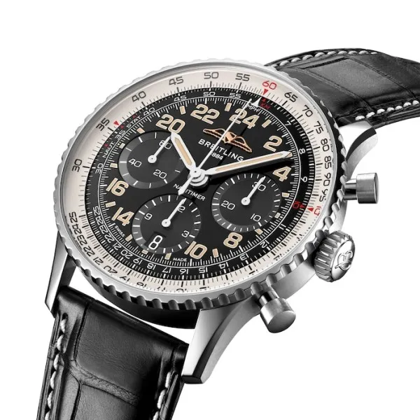 Breitling Navitimer Men Automatic Black Crocodile Watch PB02301A1B1P1 - gallery