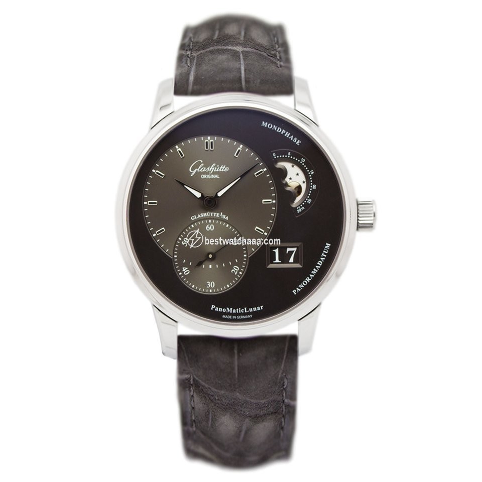 Glashutte Original PanoMaticLunar Mens watch Unisex Automatic Steel 1-90-02-43-32-05 or 90-02-43-32-05