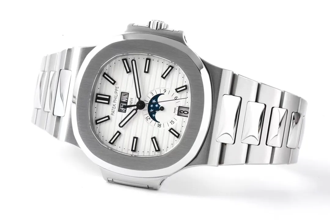 Patek Philippe Nautilus Silver Annual Calendar - gallery
