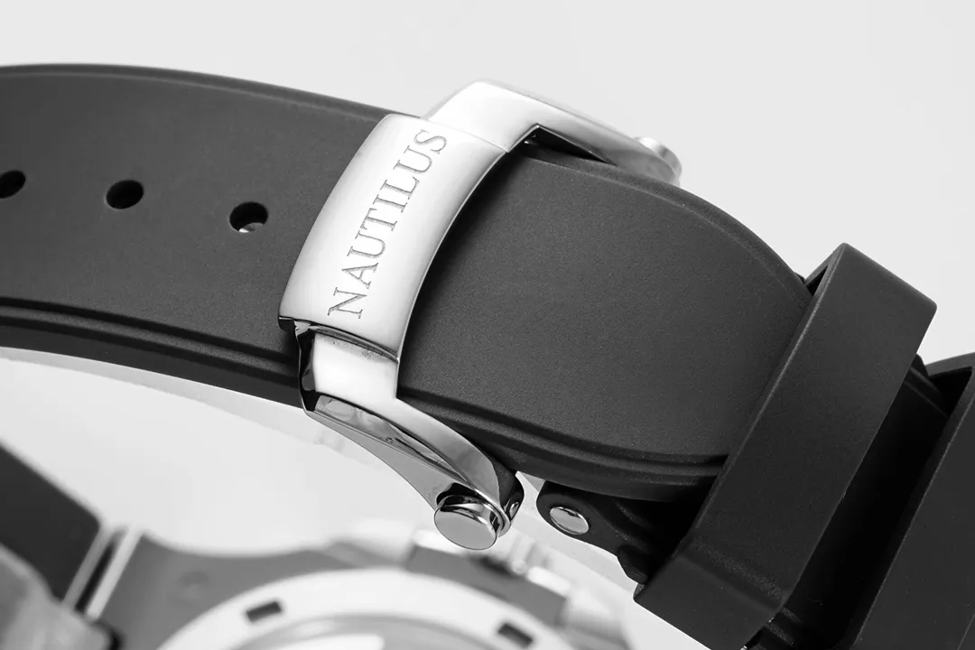 Patek Philippe Nautilus Blue Rubber Strap Watch - gallery