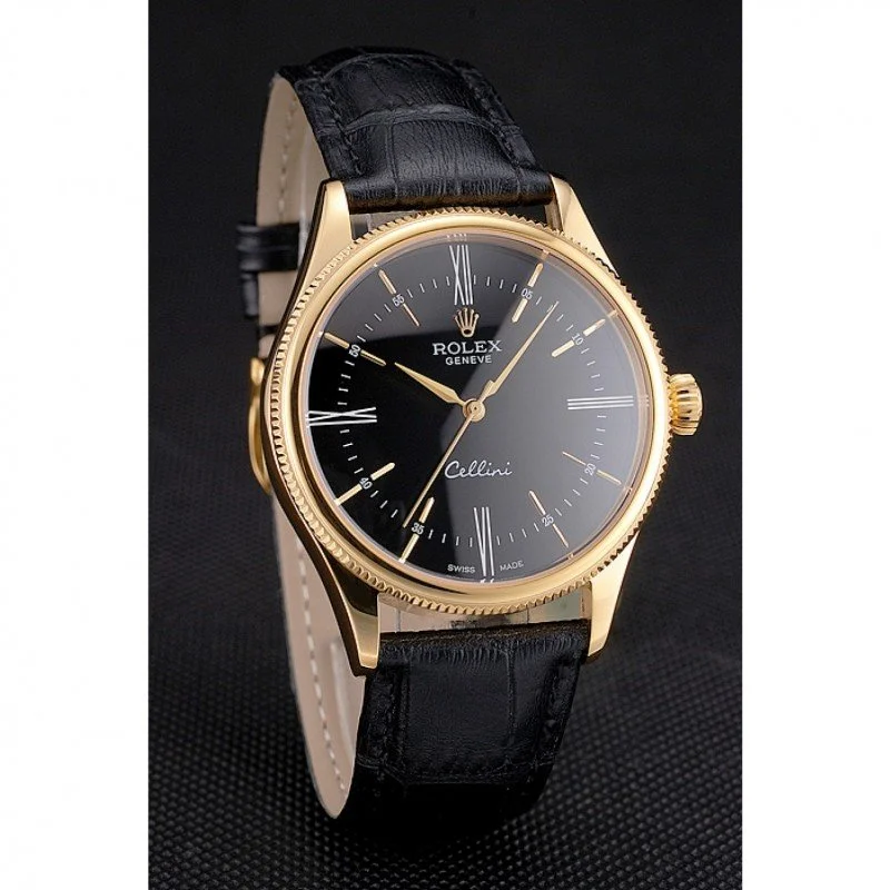 Superclone Rolex Cellini 38mm Black Dial REP016814 - gallery