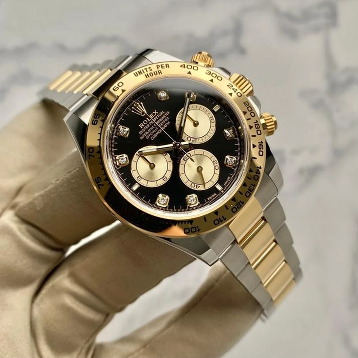 Superclone Rolex Daytona Black Diamond Dial 126503 - gallery