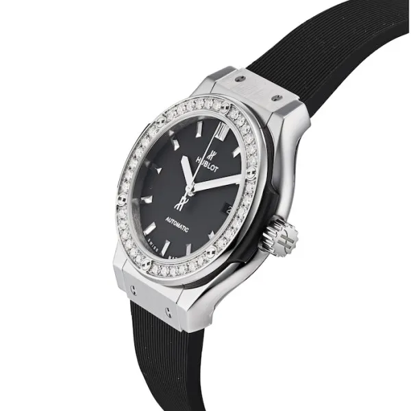 Hublot Classic Fusion Women Automatic Black Rubber Watch 582.NX.1170.RX.1204 - gallery