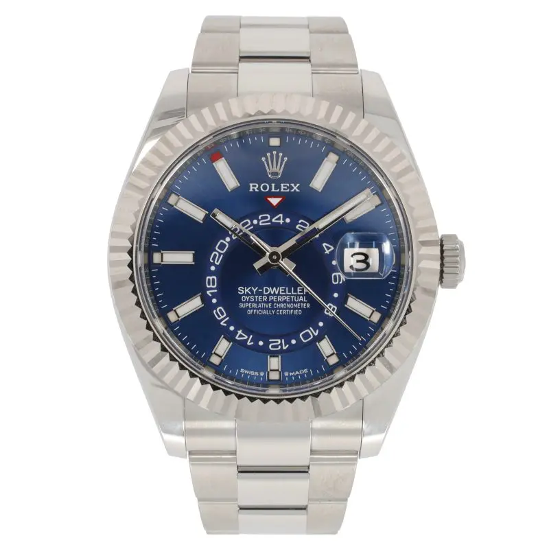Superclone Rolex Sky-Dweller 42 mm Bright blue Dial 336934 Oyster - gallery