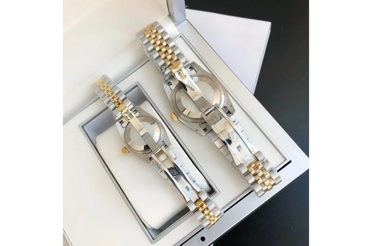 Couple Watches Rolex Datejust 36/28mm RG/SS Jub Gold/Dial - gallery