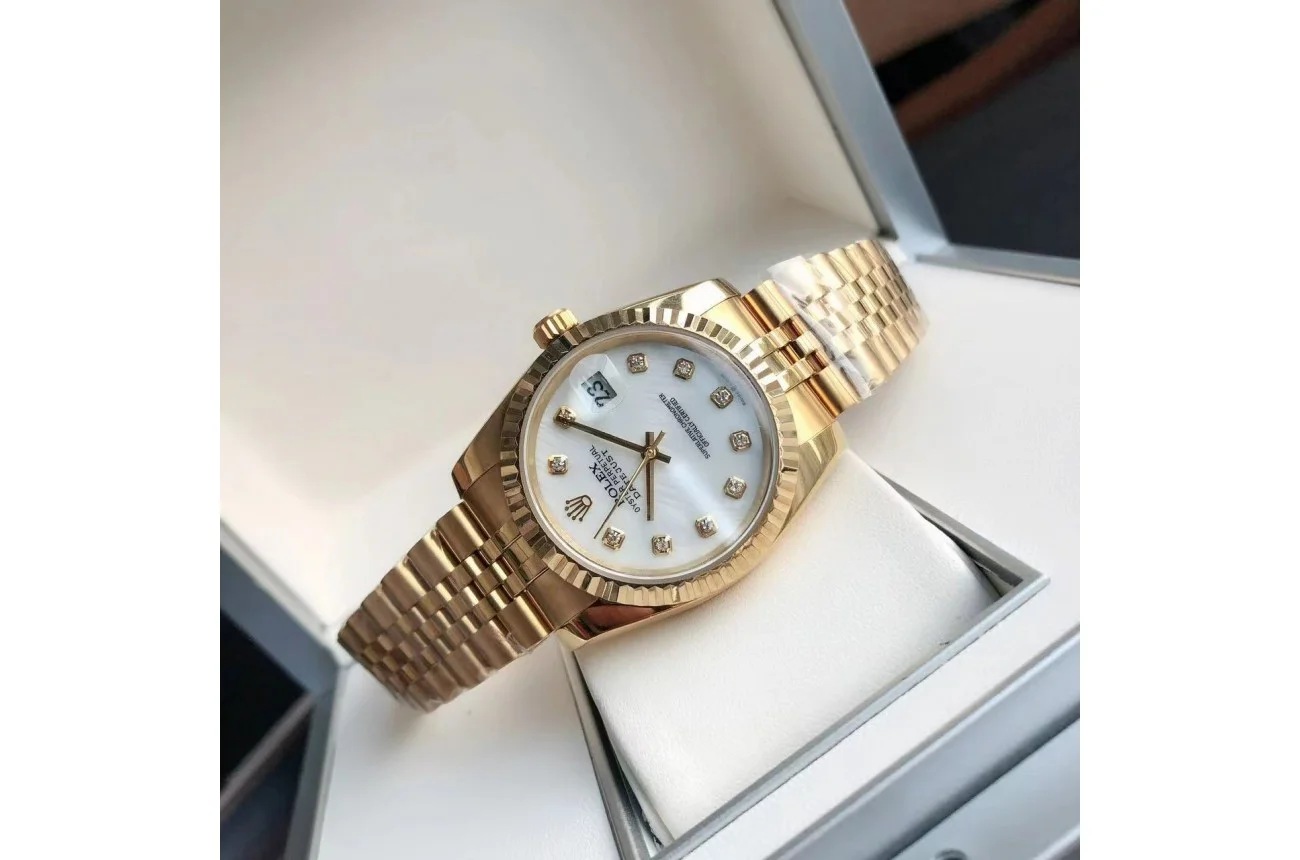 Couple Watches Rolex Datejust 36/28mm RG/RG Jub White/Dial - gallery