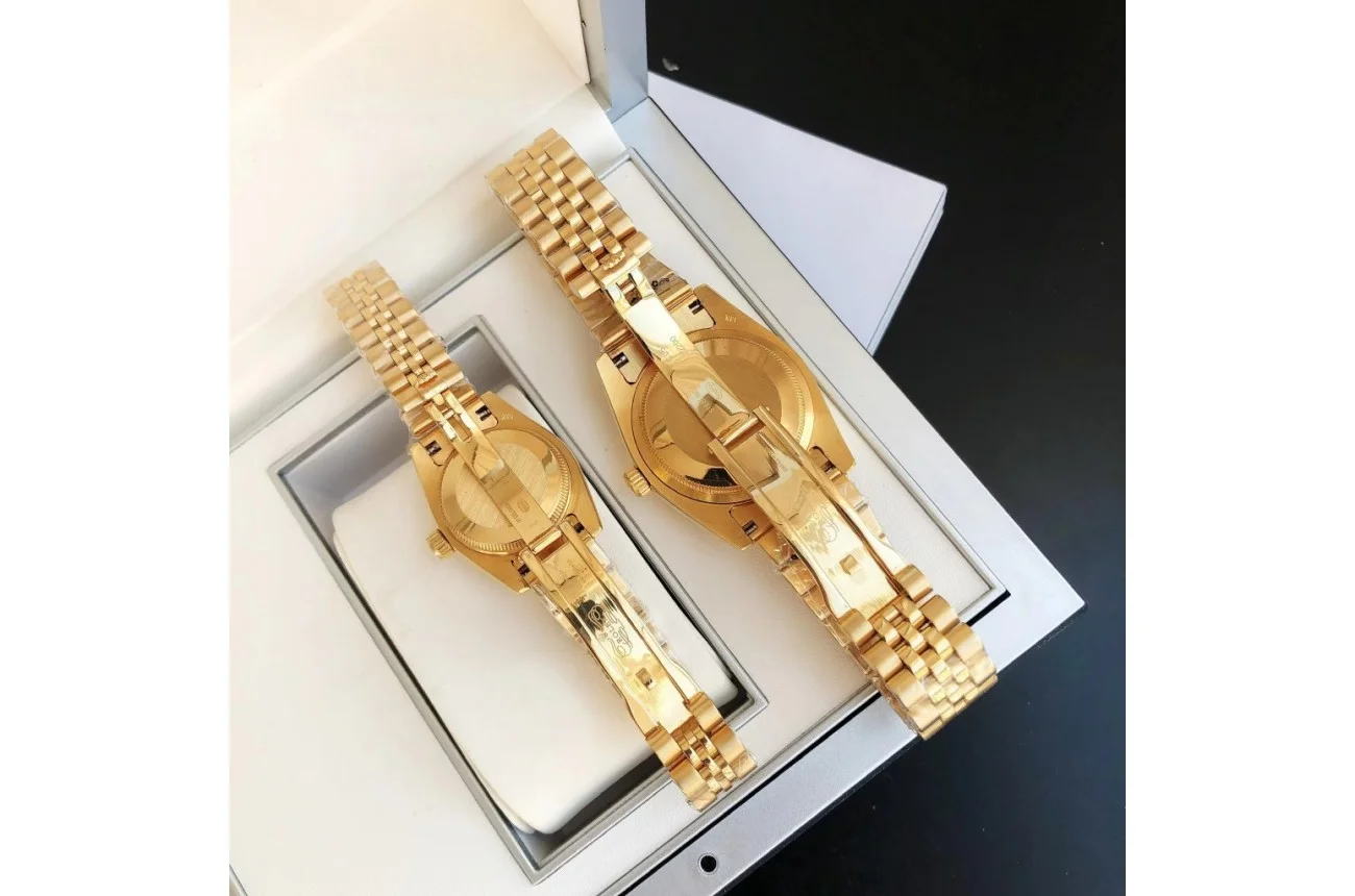 Couple Watches Rolex Datejust 36/28mm RG/RG Jub Black/Dial - gallery