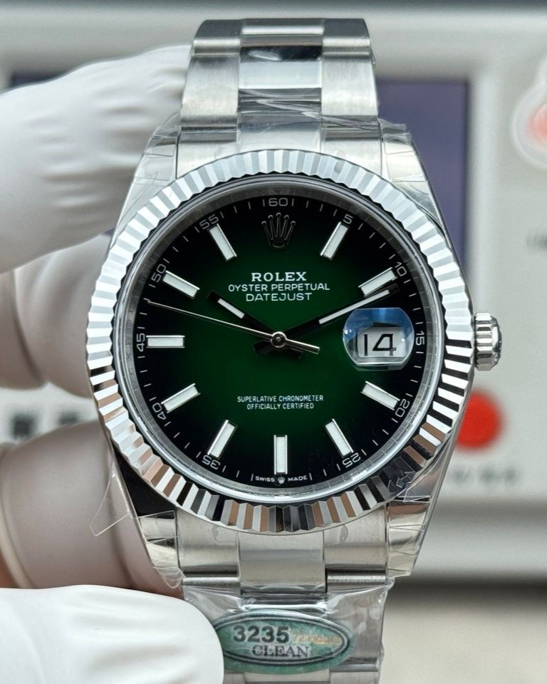 DateJust 41 126300 ERF 1:1 Best Edition Green Ombre Dial on Oyster Bracelet JH3235 Super Clone