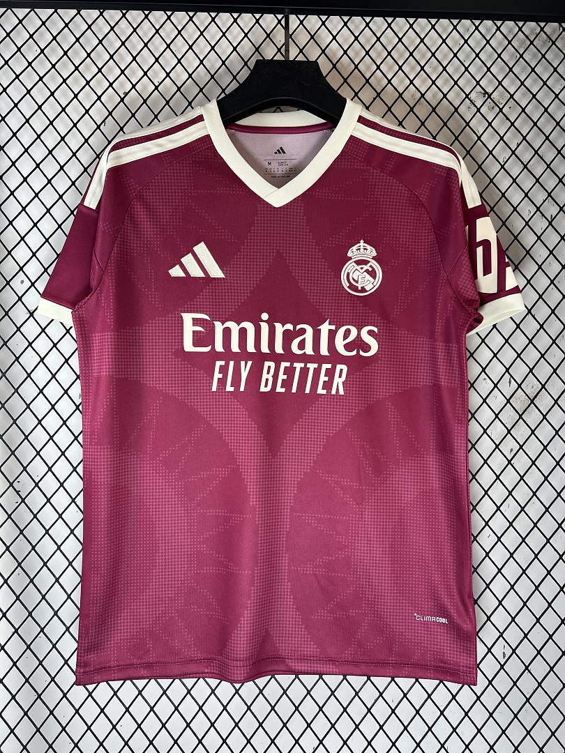 Plum Red Real Madrid Second Away Jersey - view 3