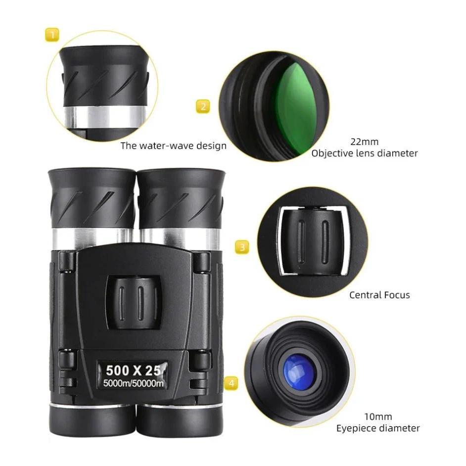 Expert Review: Is NEW 500X25 Hd Zoom 5000M/50000M Binoculars Telescope Folding Long-Distance Vision Micro Telescope For Camping Outdoor Sports Worth the Investment?