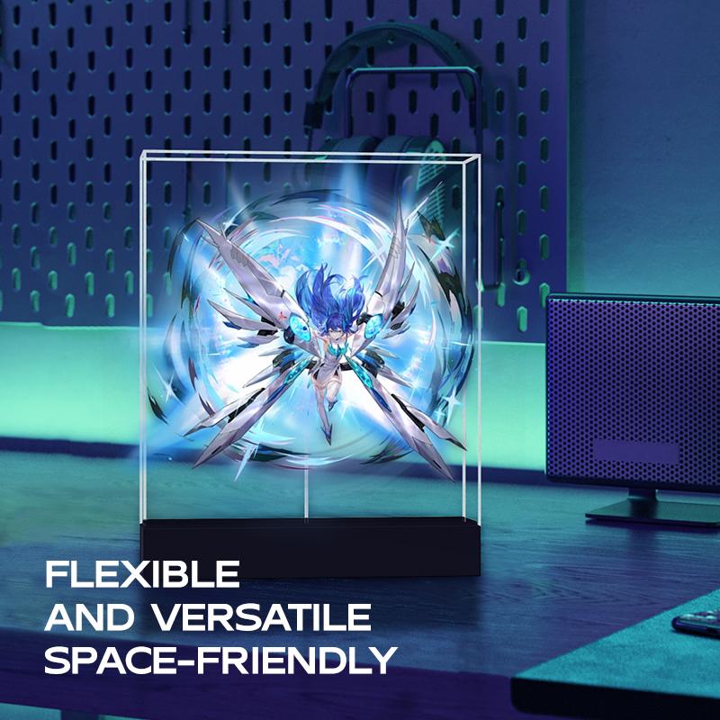 New 3D hologram fan projector desk display custom logo products  transparent led display