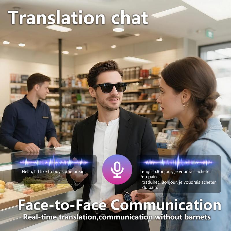 2025 Smart Glasses Camera For Photo&Video Capture With Built-in Flash High-Capacity Battery Headphone Bluetooth Sunglasses Local Wearable Chargeable White - Image 3