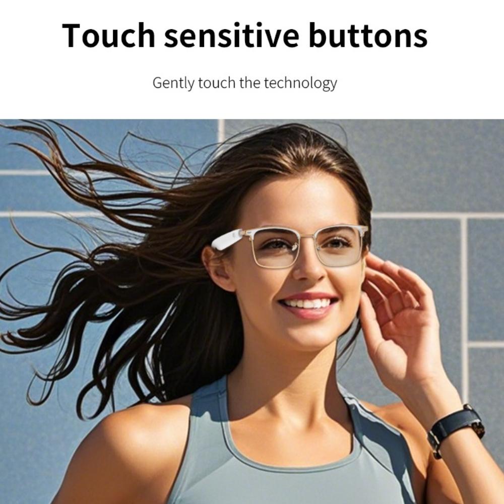 GS13 Bluetooth Smart Glasses AI Intelligent Translation sports spectacles  Remote Control Music Eyewear Waterproof Eyeglasses Automatic Wearable