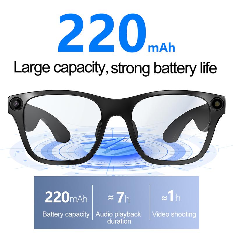 1080P WiFi Transmission Smart Glasses Recording Videos AI Photo Recognition Answer Translation 220mAh Battery Bluetooth Glasses Automatic Button Camera Colorful Magnetic Wearable - Image 4