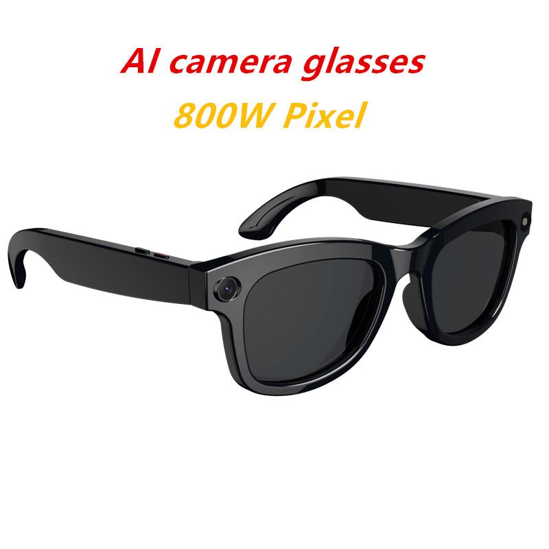 2025 New AI Smart Glasses 800W Pixel ENC Noise Reduction Phone Call Minutes AI Translation Multi functional Men's Women's Glasse Bluetooth Camera