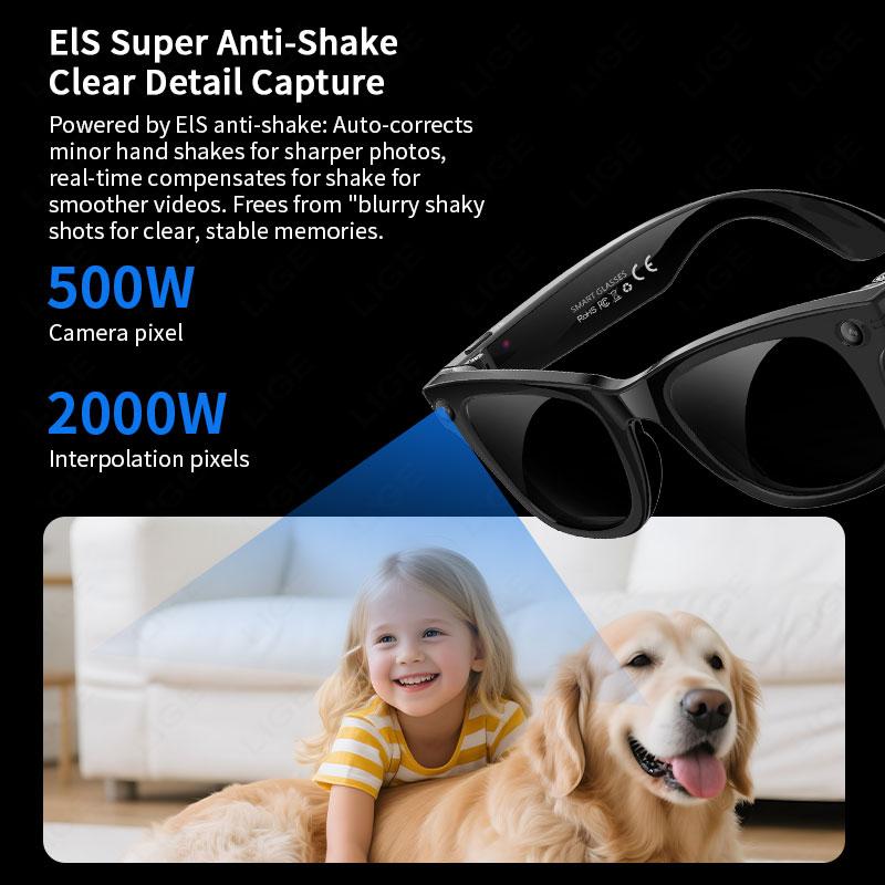 AI Smart Glasses 5MP Camera Video Recording AI Photo Recognition Answer Sunglasses Bluetooth Call Music Anti-blue Light Glasses Magnetic Wearable Water Proof - Image 5