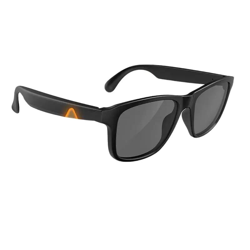 New smart glasses, support voice call, listen to music, touch operation, fashion wear, sunglasses lenses eye protection Wearable Black