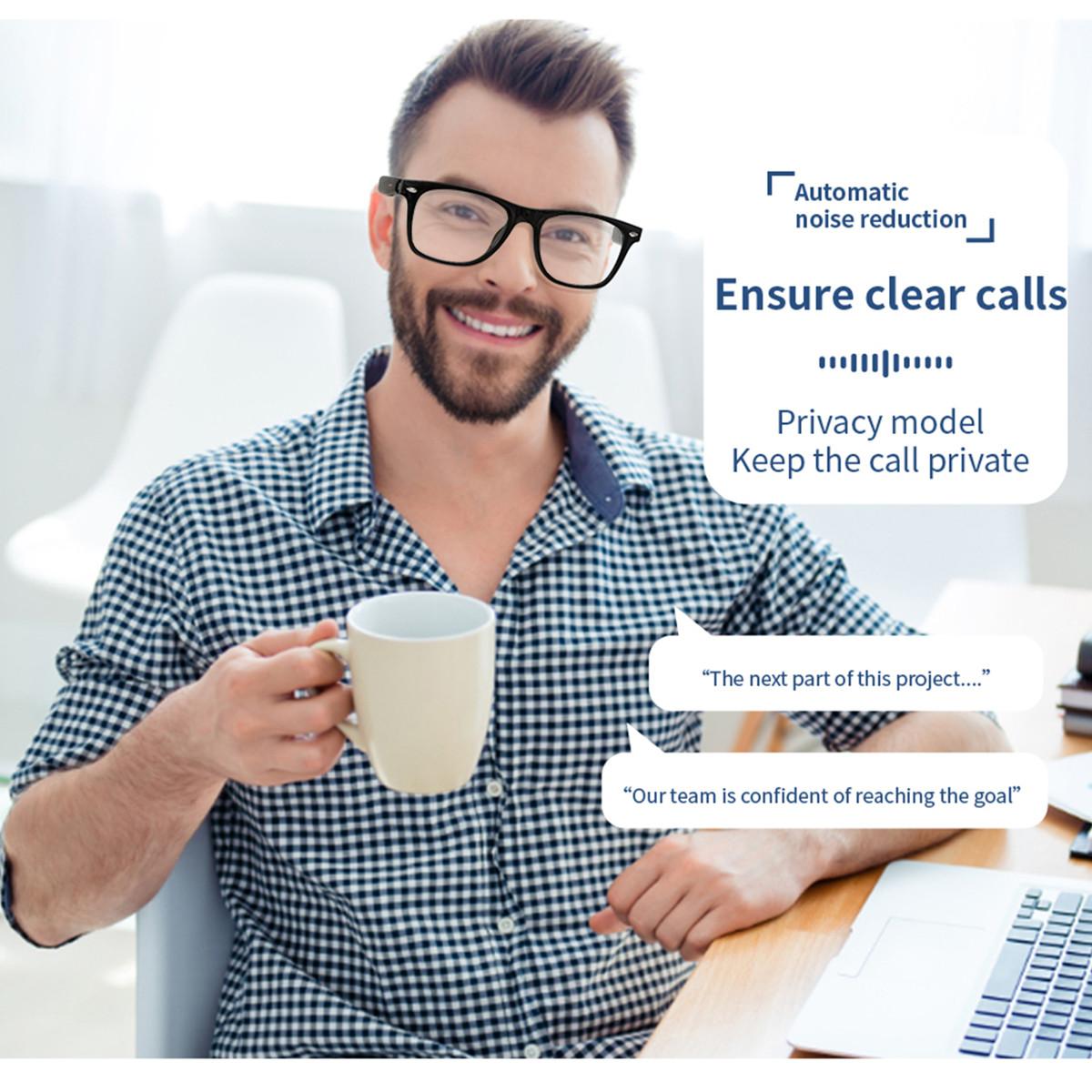 Smart Glasses with AI Navigation Listen Songs Bluetooth Call Voice Assistant Remote Camera Translate Language Smart Sunglasses