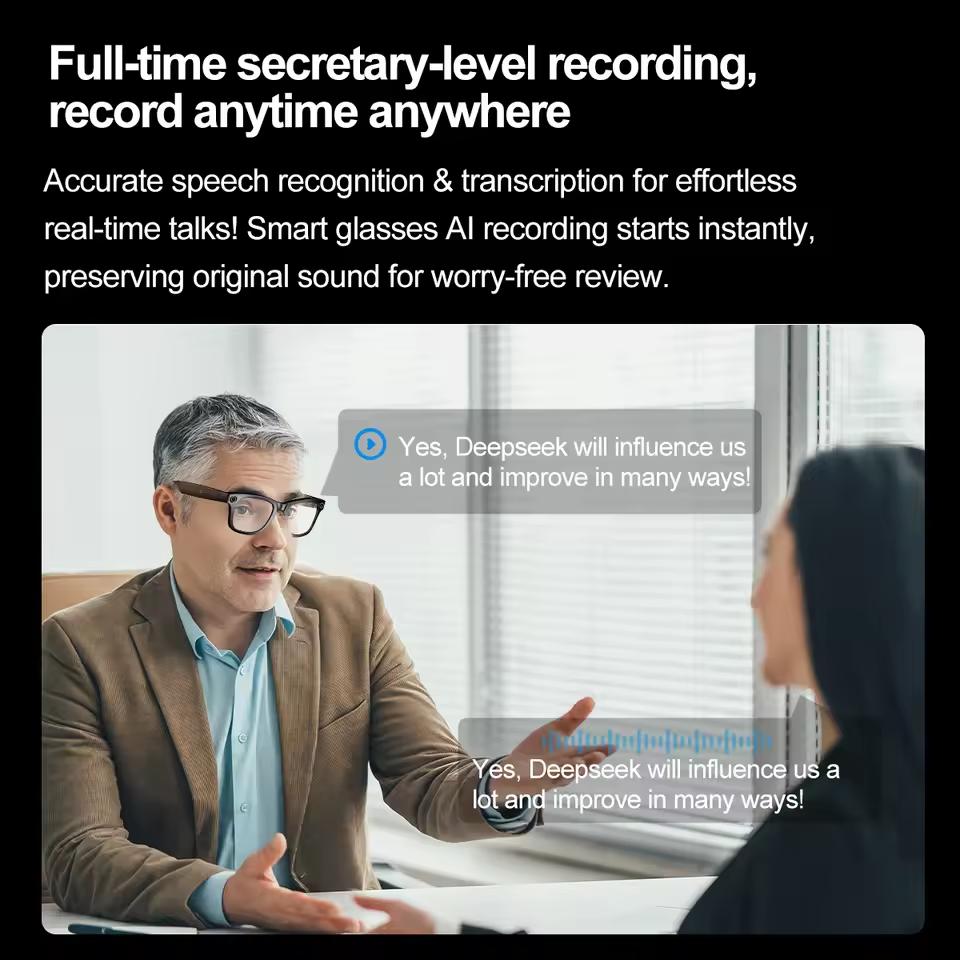 New 800W Camera AI Glasses Men Color-Changing Smart Translation Glasses Photo Video Recording Waterproof Call Smart Sunglasses Wearable - Image 4