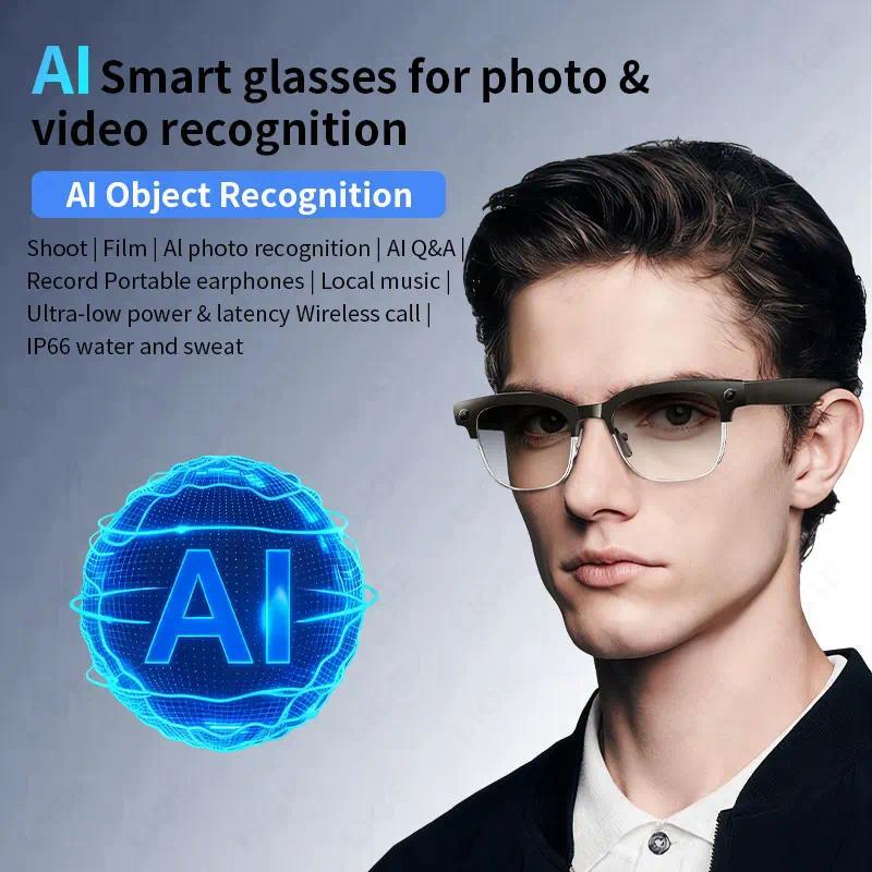 New 4K Glasses AI Smart Glasses with 8MP Camera Video Recording Translation Smart Sunglasses Bluetooth Call Music Play Men Women - Image 5
