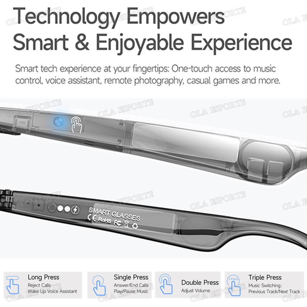 AI Smart Translation Glasses Bluetooth Call Remote Music 164 Video Online Language Translator Voice Note UV400 Sunglasses 2025 Automatic Device - Image 2