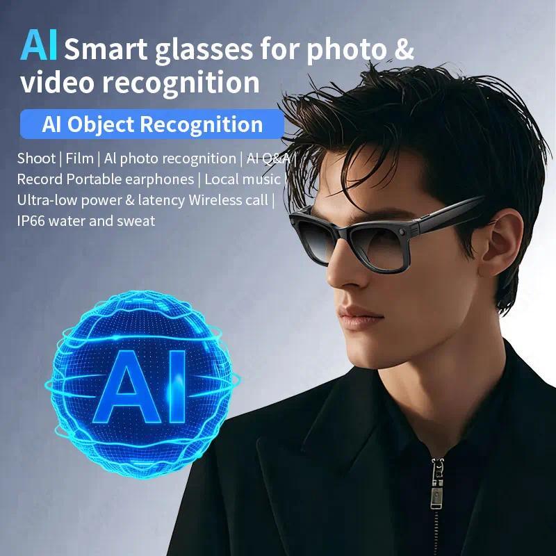 New AI 5MP Camera Smart Glasses 290mAh Waterproof Voice Call Music Bluetooth Smart Sunglasses Video Record Translation Glasees - Image 5