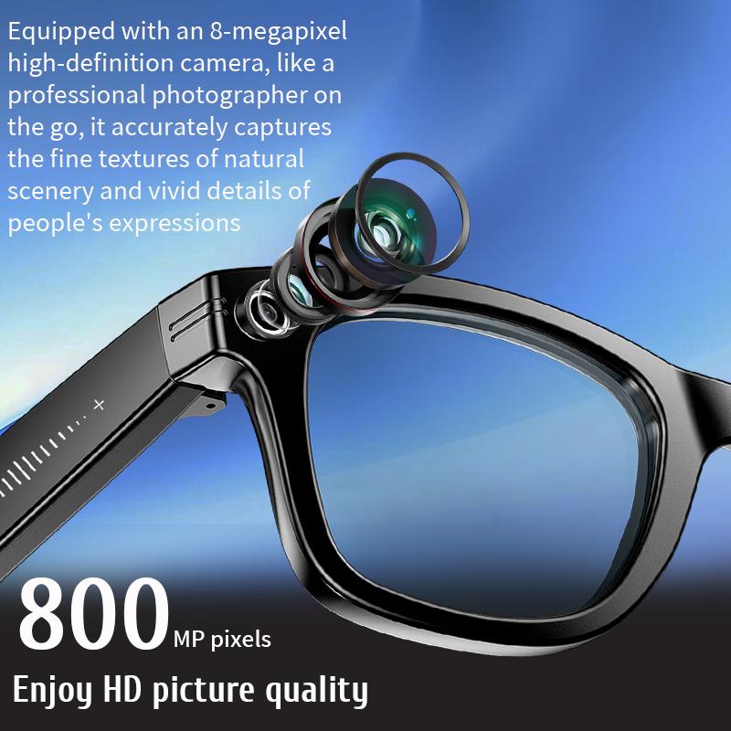 2025 New Upgrade Smart Glasses With Camera Video Recording AI Photo Recognition Bluetooth Call Translation Voice Sunglasses Men Dustproof Memory