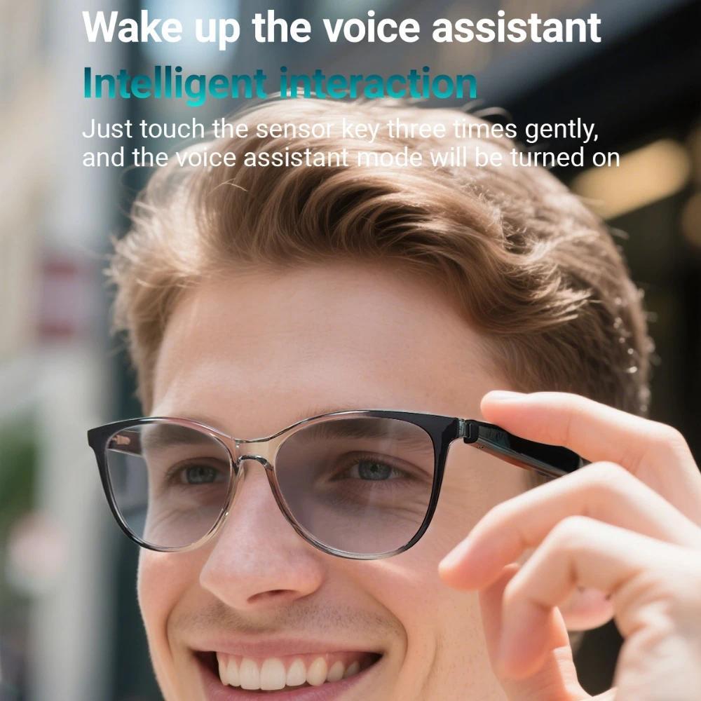 Blue Light Blocking Glasses, Get-50, Smart Translation, Voice Remote Control, Music Glasses, Waterproof Glasses