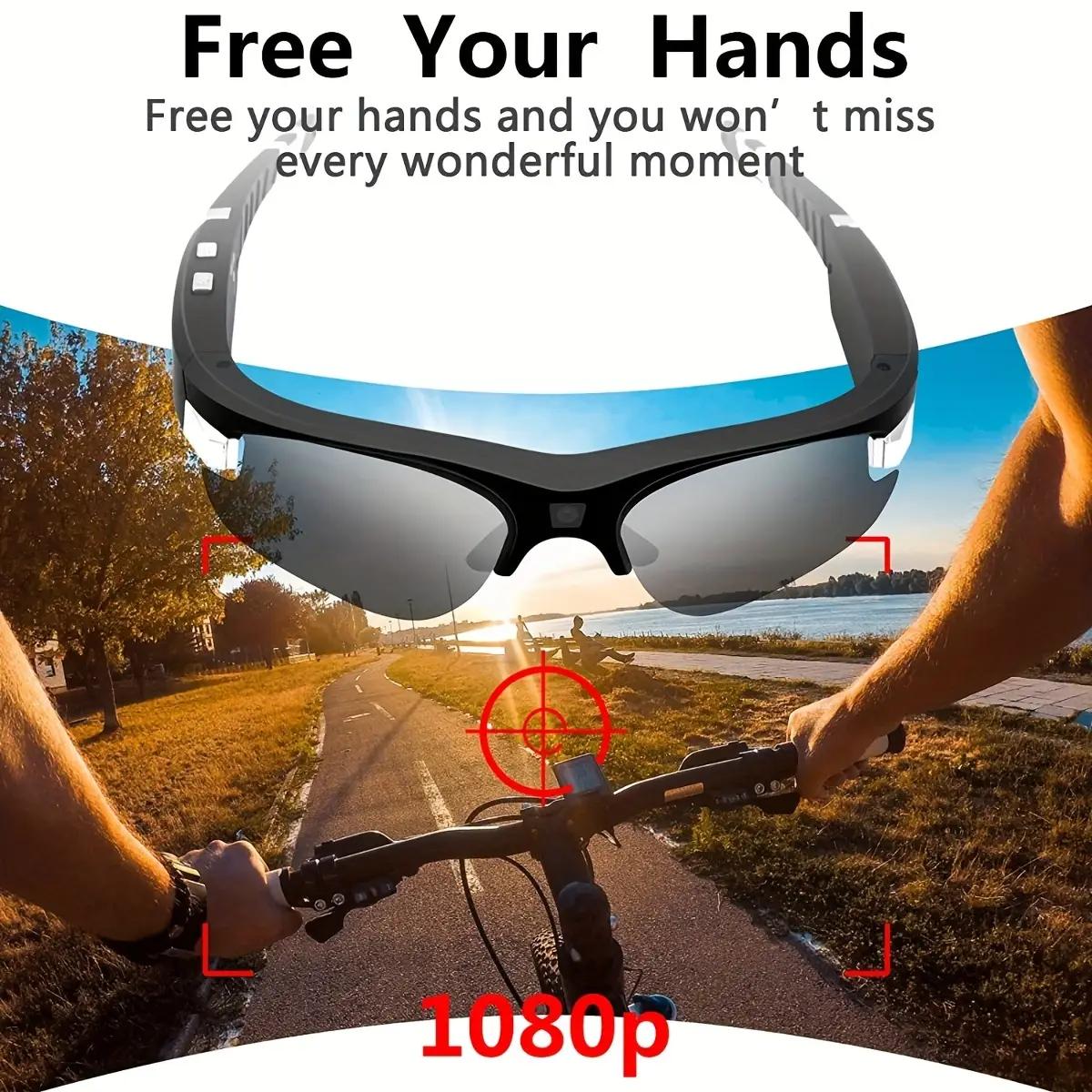 FHD Smart Camera Sunglasses Mini Action Cam Glasses Sports Video Recorder Portable Wearable Bodycam  Driving Bike Riding Outdoor